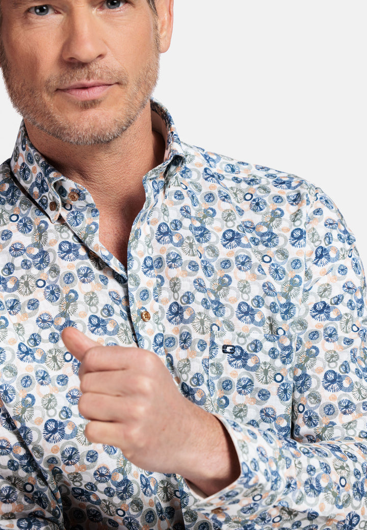 Giordano Ivy Shirt with abstract print - Green - 517039-70