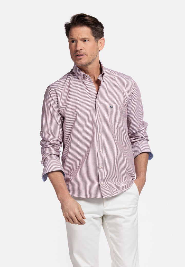 Giordano Ivy Oxford Gingham Shirt - Red - 517131-30