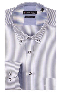 Giordano Ivy Oxford Gingham Shirt - Blue - 517131-61