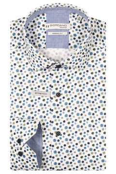 Giordano Maggoire Semi Cutaway Floral Print Shirt - Green - 517822-70
