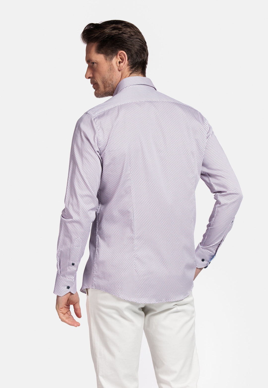 Giordano Maggiore Semi Cutaway Graphic Print Shirt - Purple - 517825-40