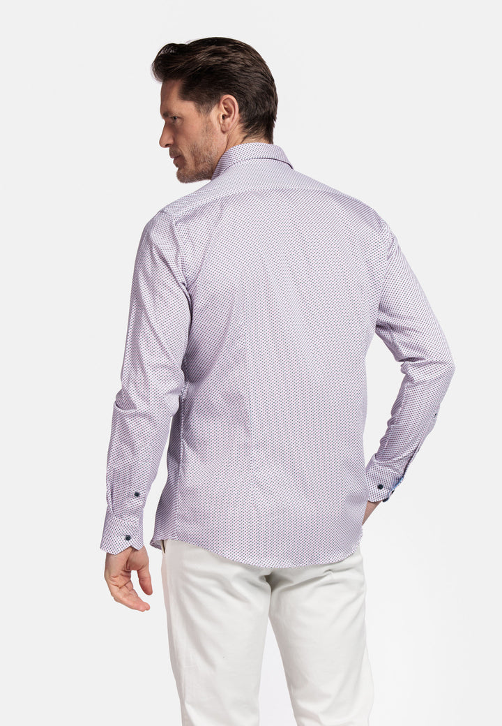 Giordano Maggiore Semi Cutaway Graphic Print Shirt - Purple - 517825-40