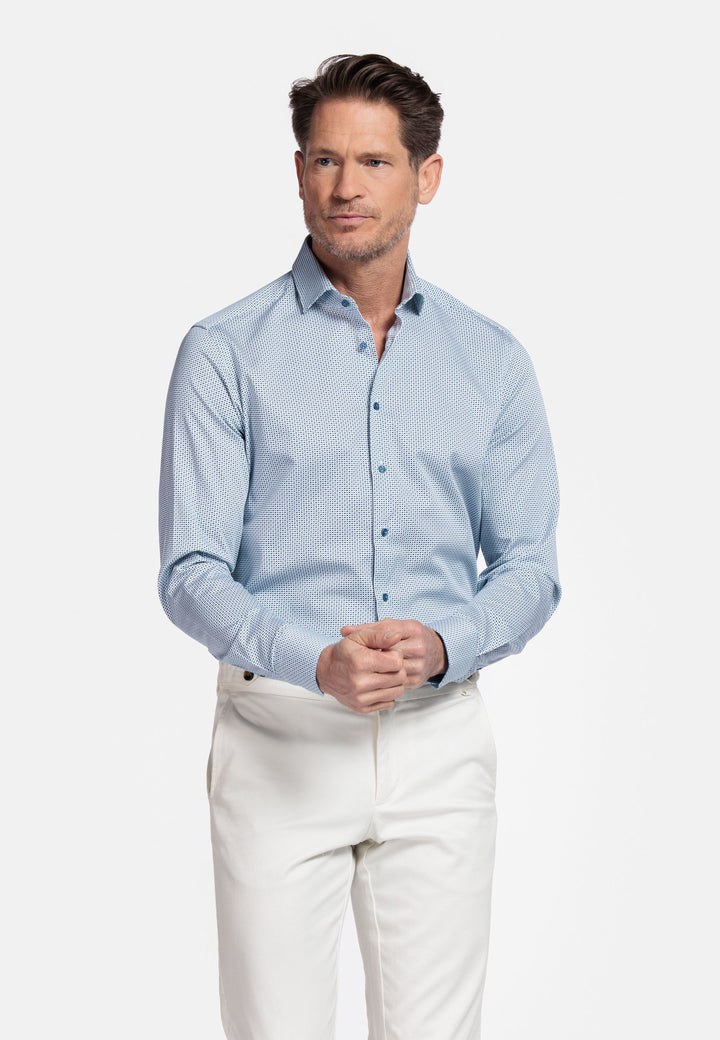 Giordano Maggiore Semi Cutaway Graphic Print Shirt - Navy - 517825-60
