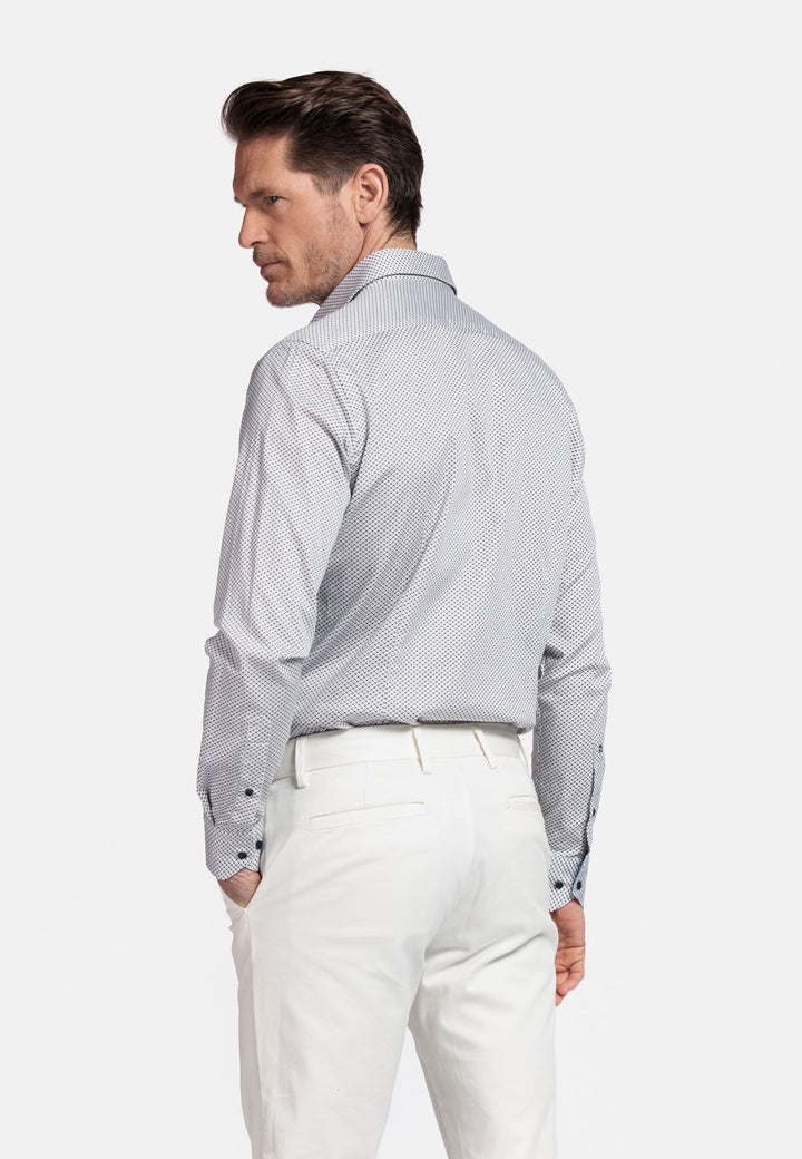 Giordano Maggiore Semi Cutaway Print Shirt - Beige - 517825-80