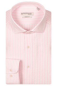 Giordano Row Seersucker Shirt - Pink - 517861-50