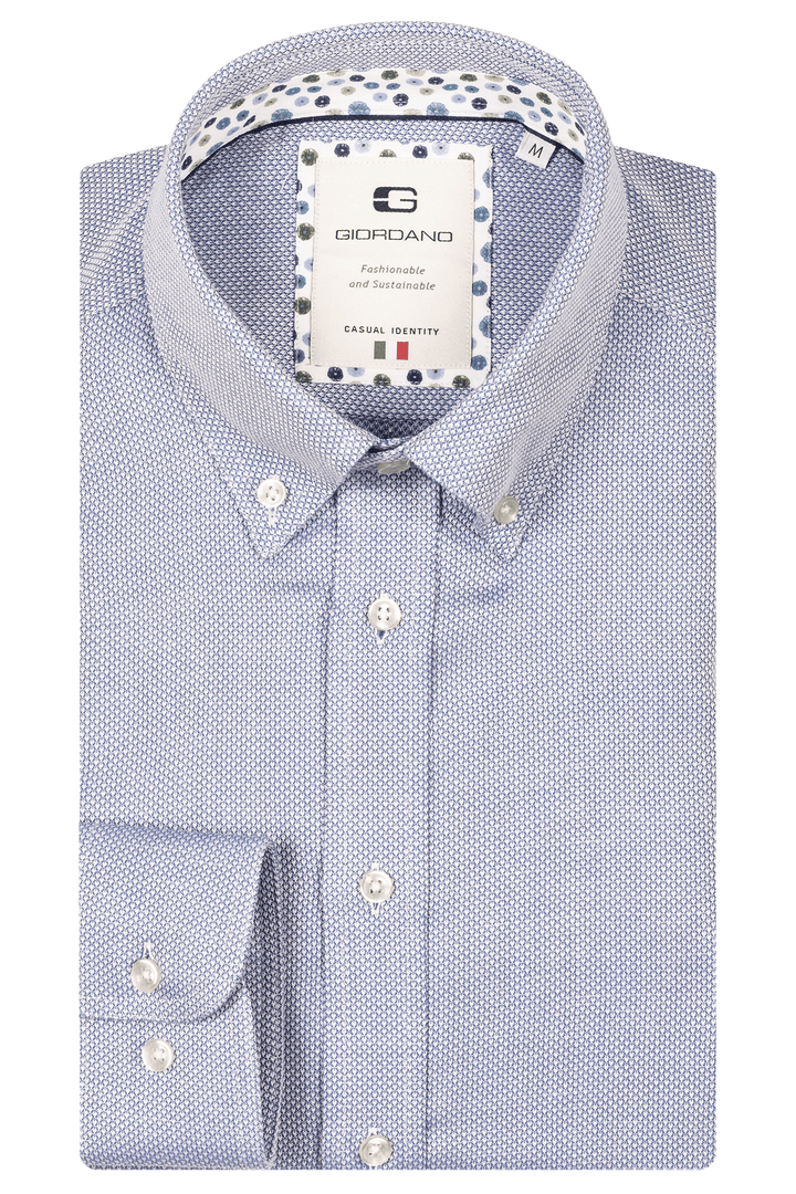 Giordano Loretto Button Down Plain Dobby Shirt - Blue - 517881-64