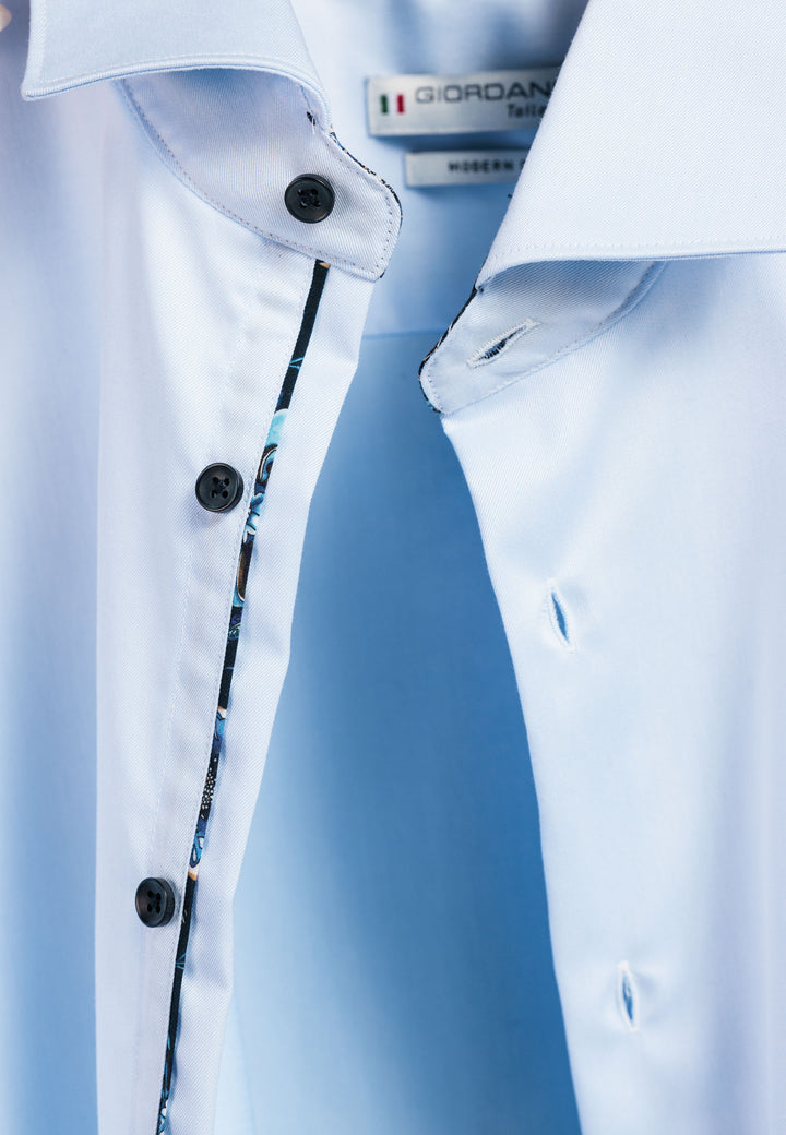 Giordano Maggiore Semi Cutaway Shirt - Light Blue - 517890-61