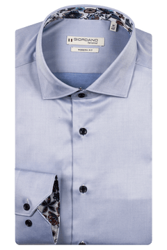 Giordano Maggiore Semi Cutaway Shirt - Light Blue - 517891-62