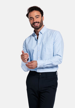 Giordano Brando Button Down Oxford Shirt - Blue - 527007-61