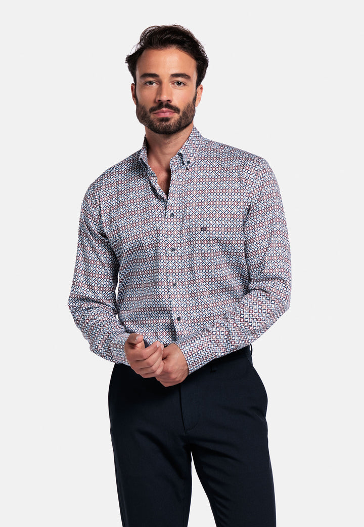 Giordano Ivy Graphic Print Shirt - Purple - 527014-40