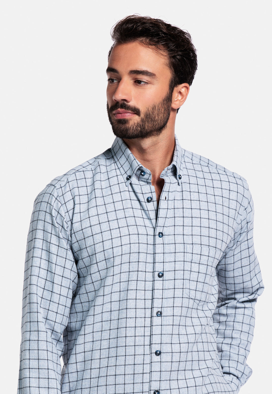 Giordano Brando Flannel Shirt - Blue - 527302-60