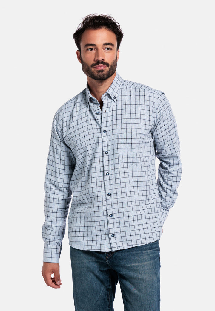 Giordano Brando Flannel Shirt - Blue - 527302-60