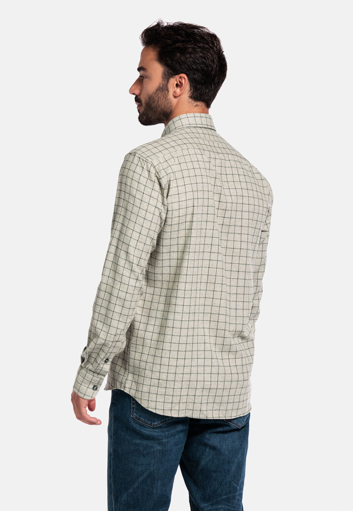 Giordano Brando Flannel Shirt - Green - 527302-70