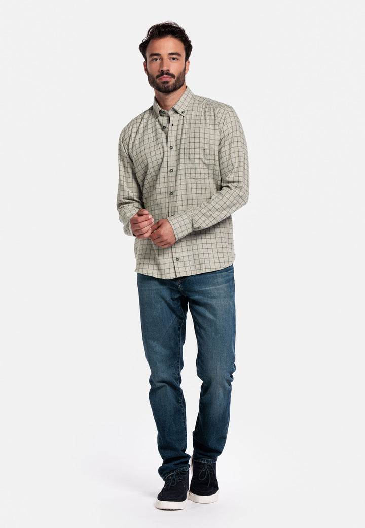 Giordano Brando Flannel Shirt - Green - 527302-70