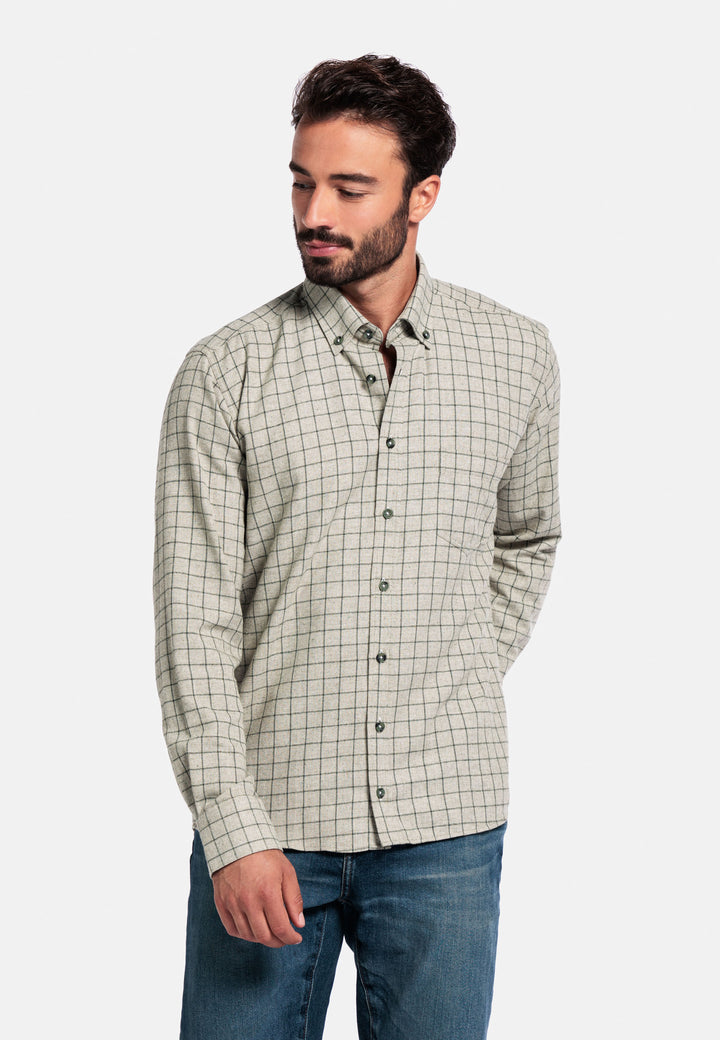Giordano Brando Flannel Shirt - Green - 527302-70