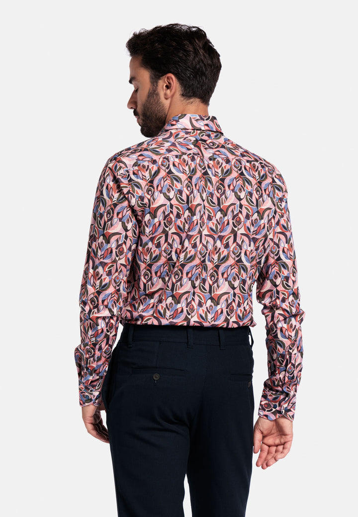Giordano Maggiore Abstract Print Shirt - Red - 527829-40