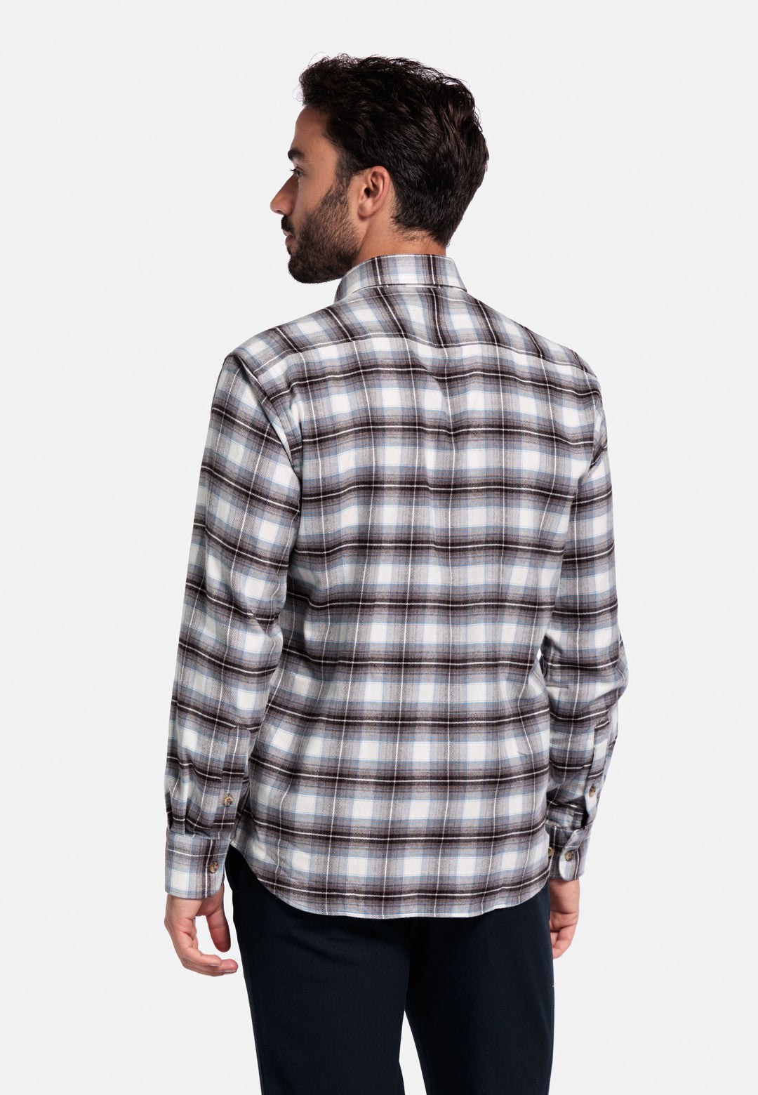 Giordano Loretto Flannel Shirt - Brown - 527836-80