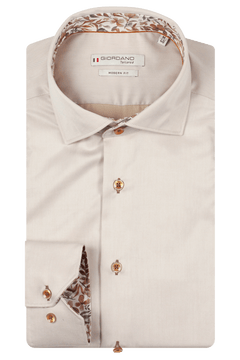 Giordano Locarno Semi Cutaway Shirt - Beige - 527877-81