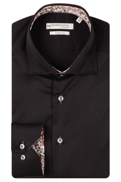 Giordano Locarno Semi Cutaway Shirt - Black - 527877-90