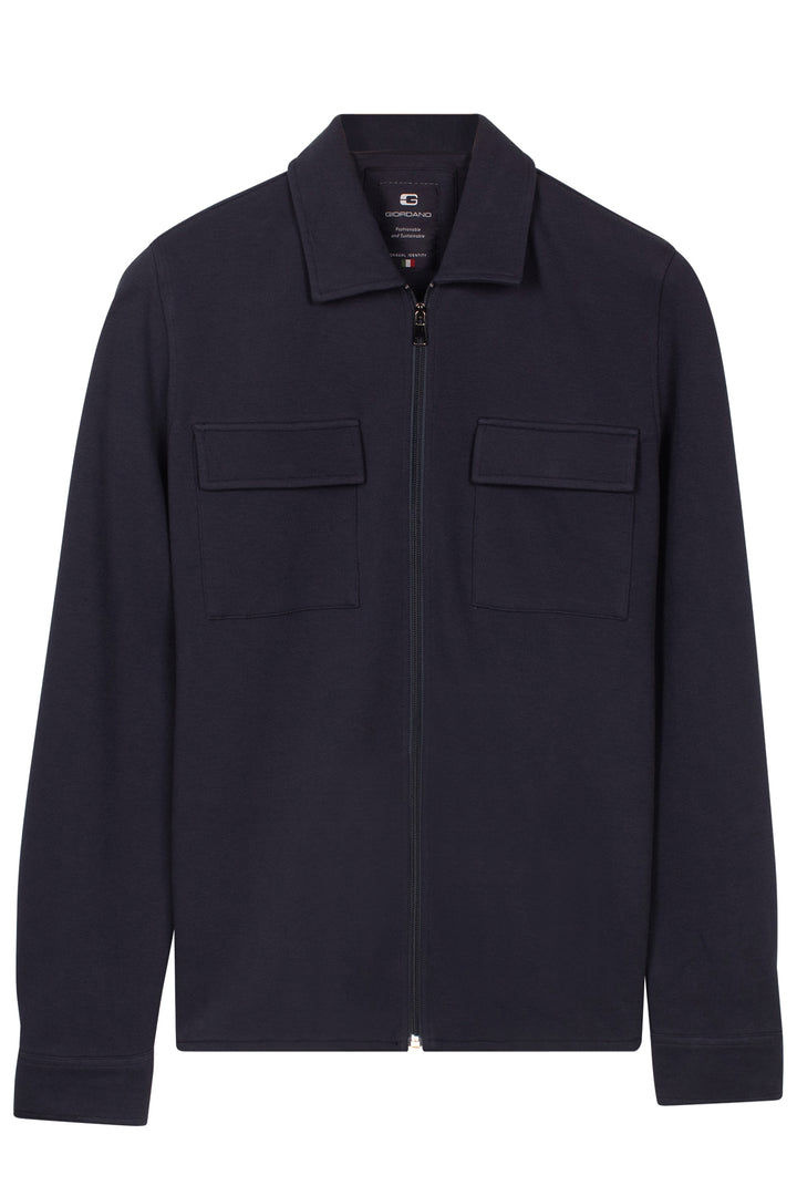 Giordano Carissio Interlock Overshirt - Navy