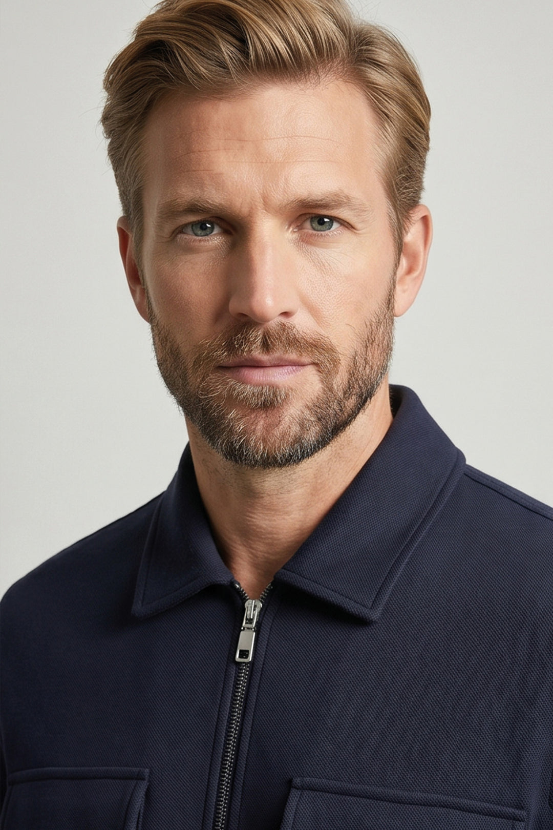 Giordano Carissio Interlock Overshirt - Navy