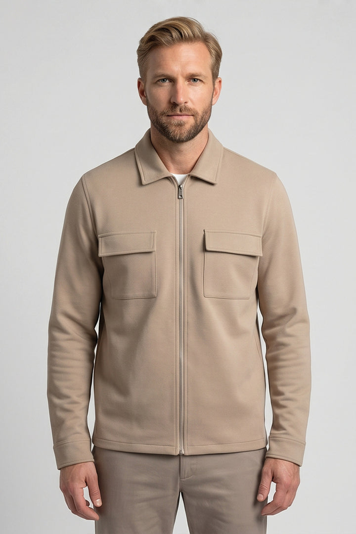 Giordano Carissio Interlock Overshirt - Beige