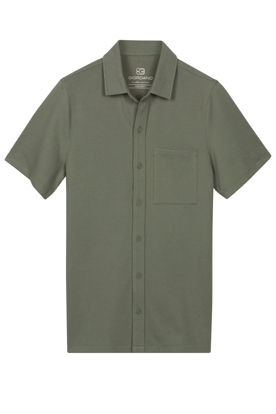 Giordano Puglia Interlock Short-Sleeve Shirt - Green