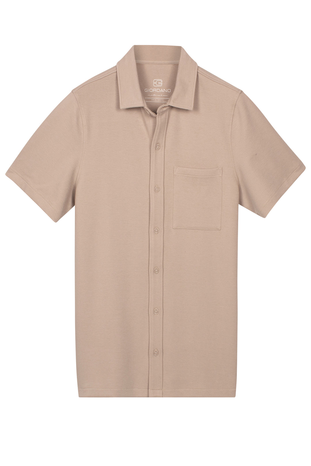 Giordano Puglia Interlock Short-Sleeve Shirt - Beige