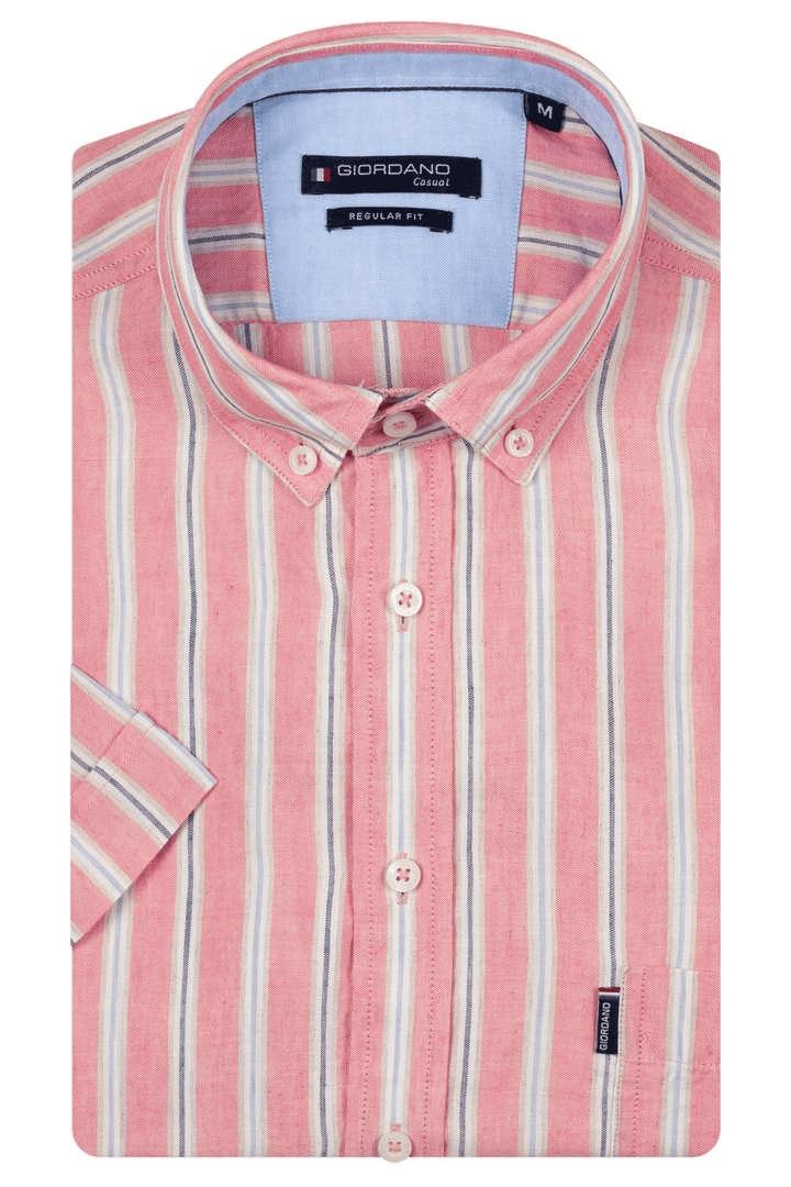 Giordano League Short-Sleeve Shirt - Pink