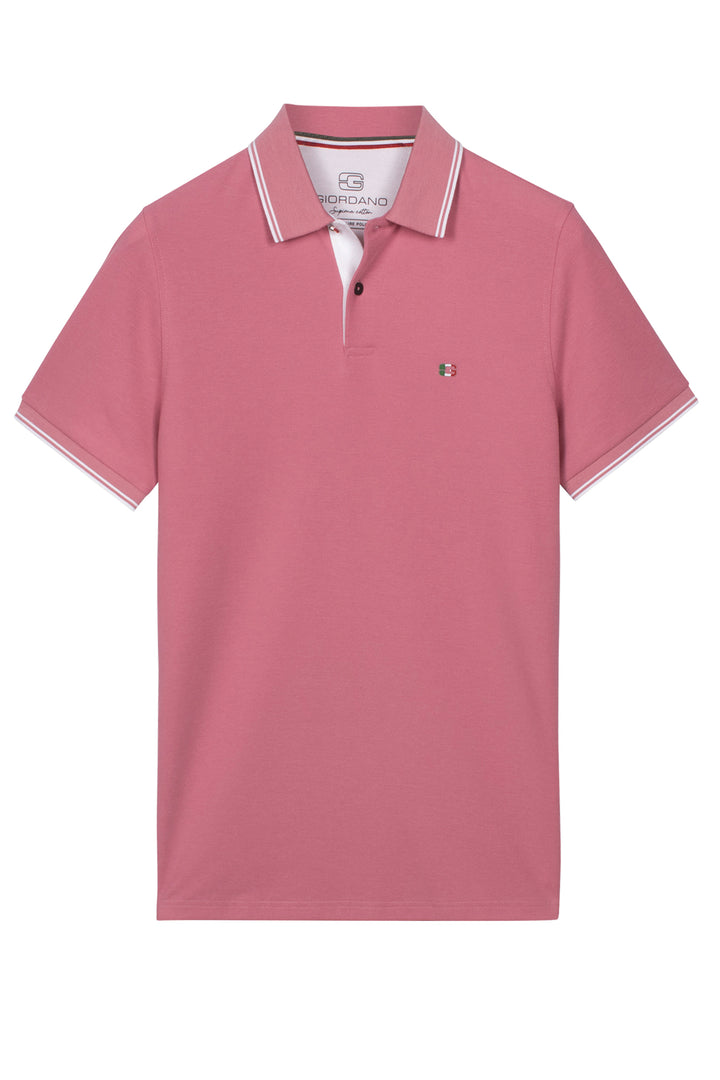 Giordano Nico Signature Polo Shirt - Medium Pink