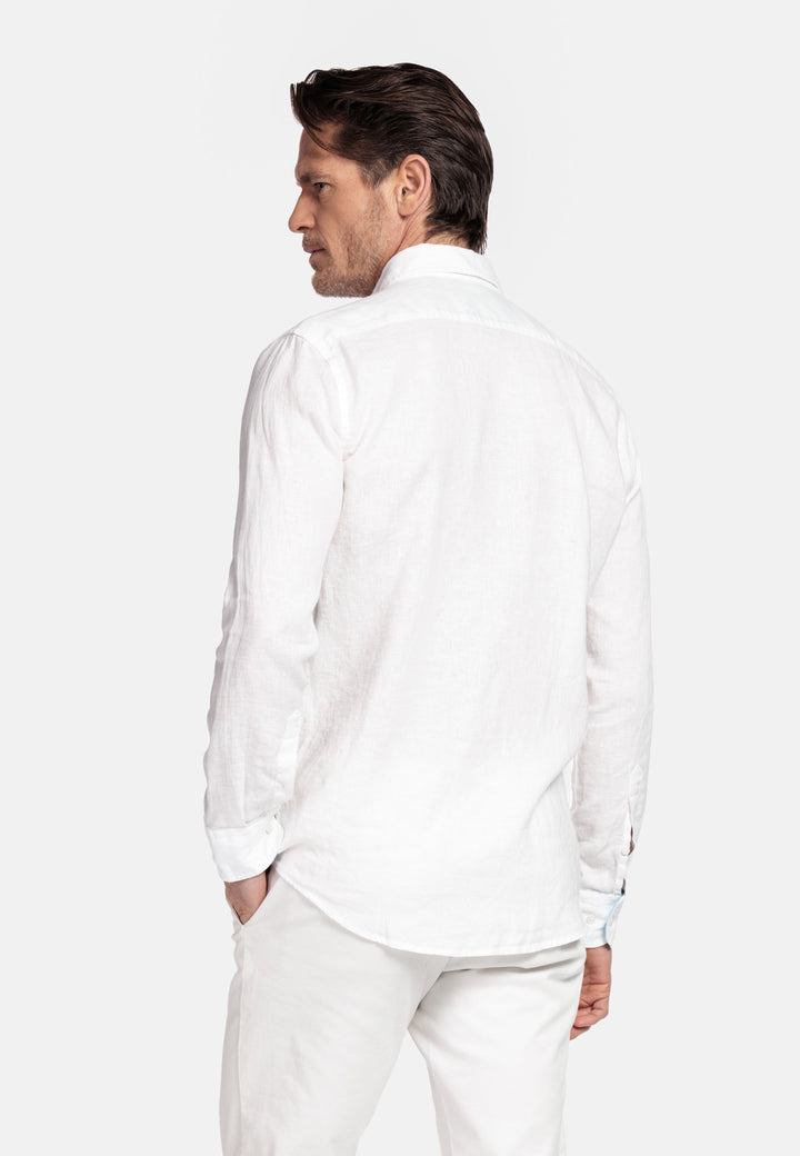 Giordano Ivy Linen Shirt - White