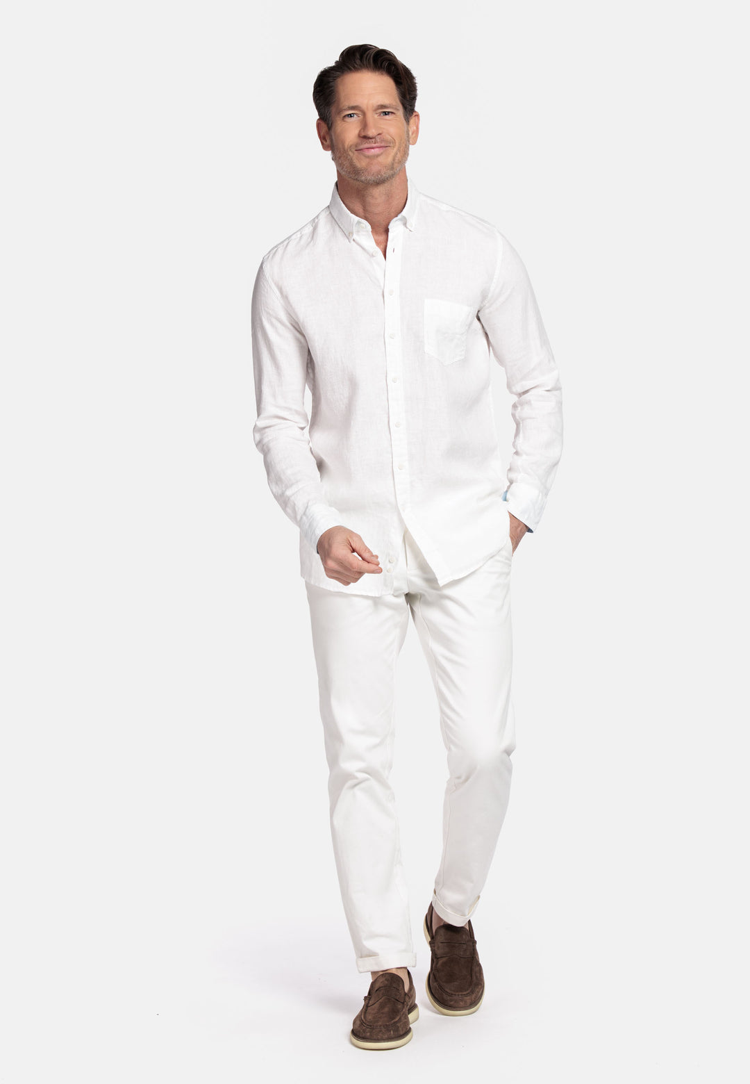 Giordano Ivy Linen Shirt - White