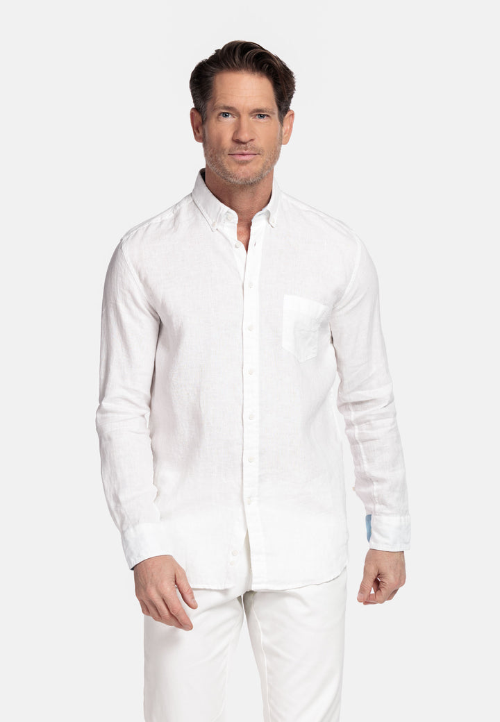 Giordano Ivy Linen Shirt - White