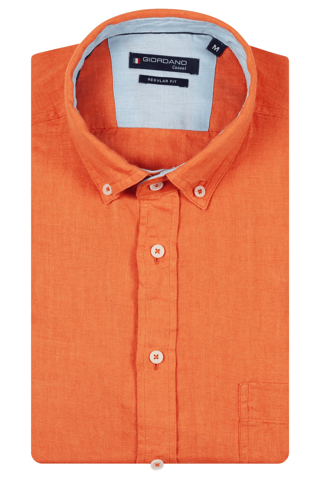 Giordano Ivy Linen Shirt - Orange
