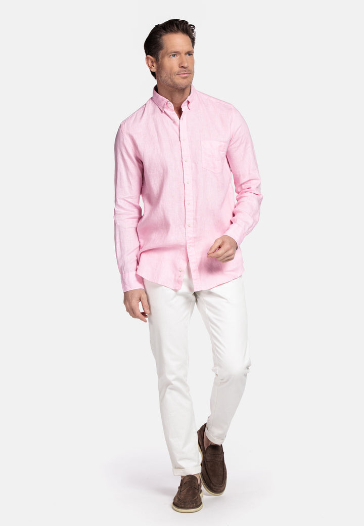 Giordano Ivy Linen Shirt - Pink