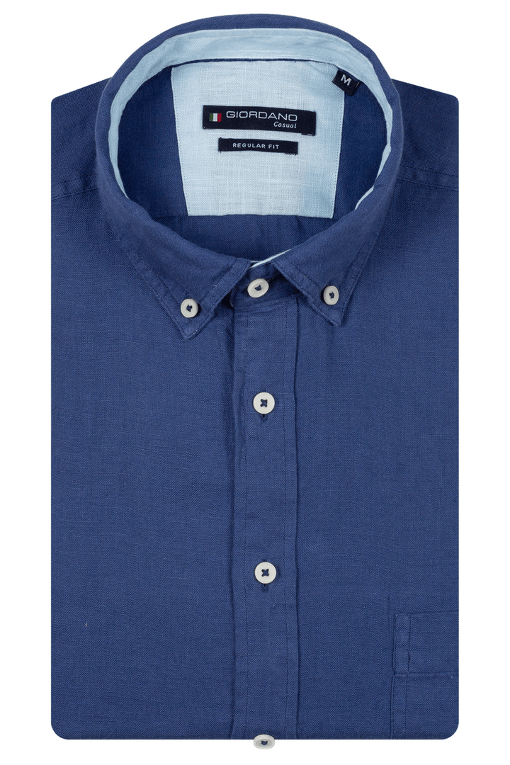 Giordano Ivy Linen Shirt - Denim Blue