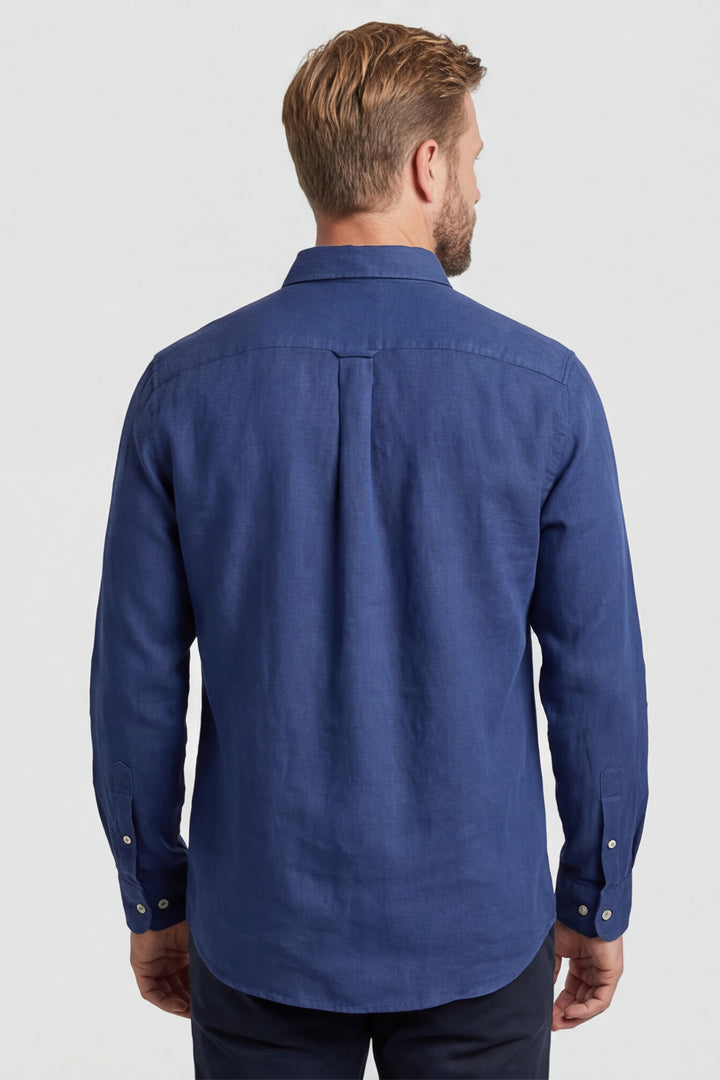 Giordano Ivy Linen Shirt - Denim Blue