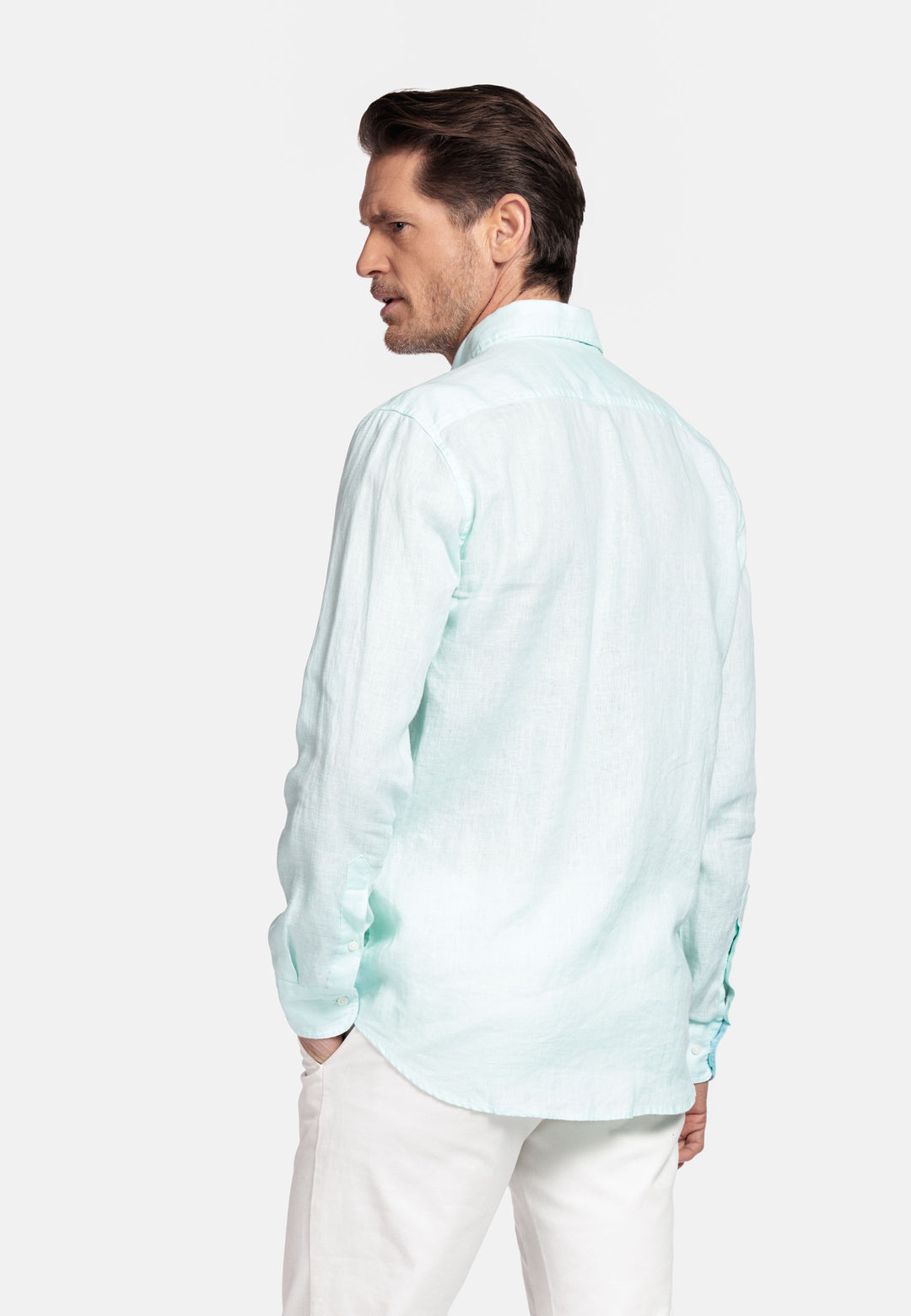 Giordano Ivy Linen Shirt - Turquoise
