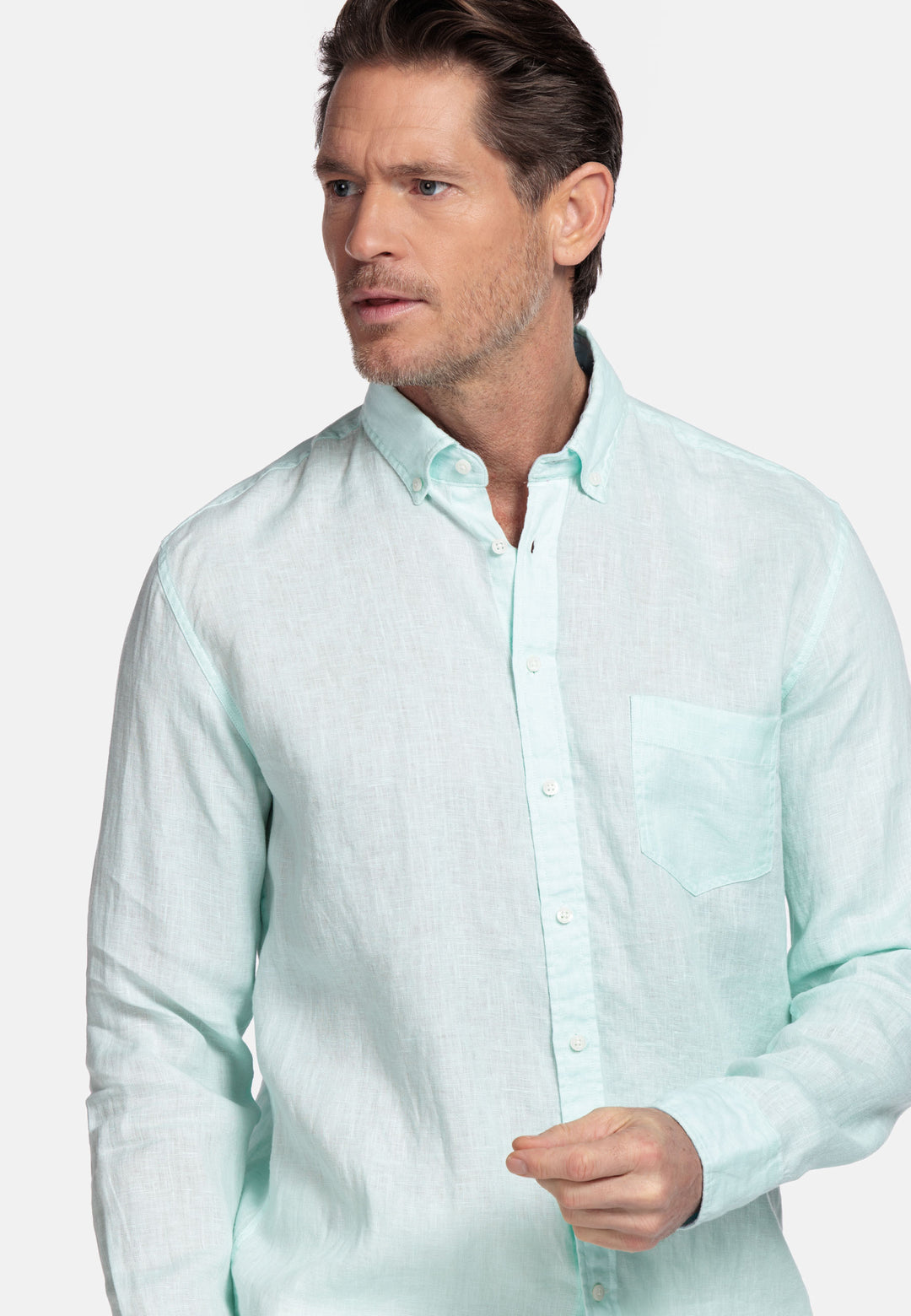 Giordano Ivy Linen Shirt - Turquoise