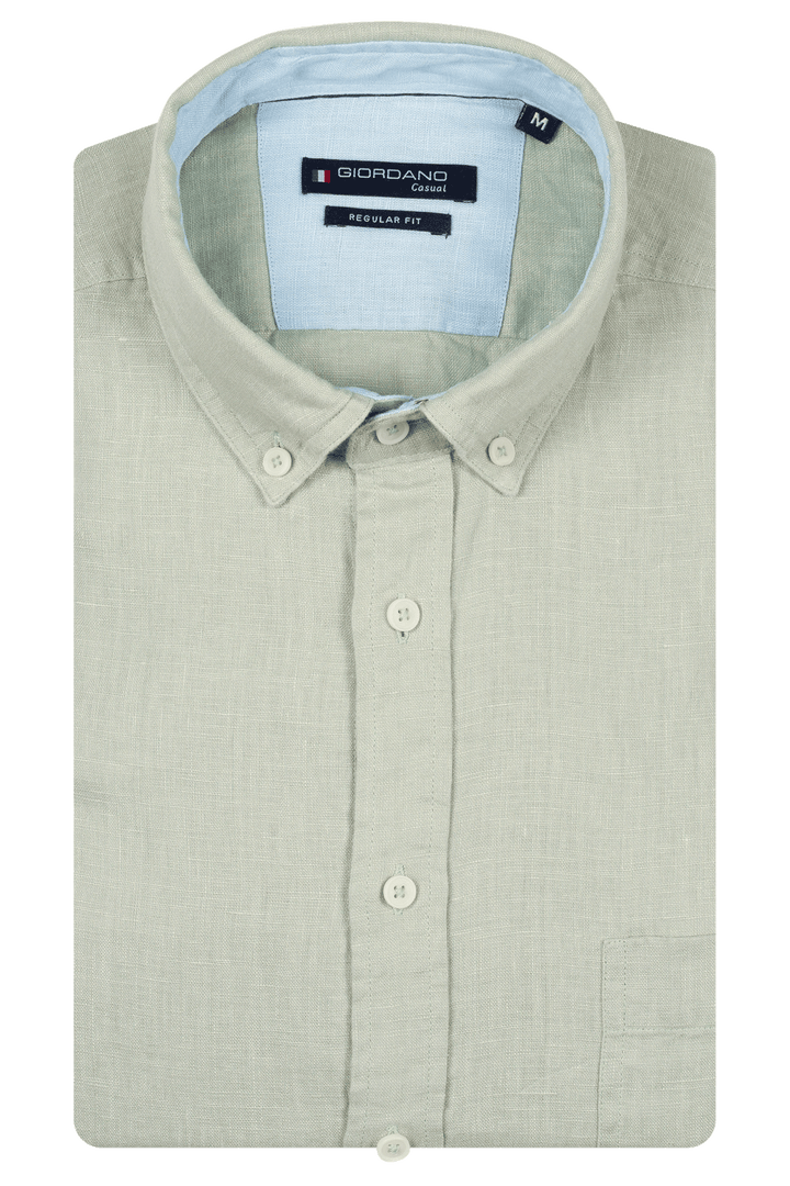 Giordano Ivy Linen Shirt - Light Green