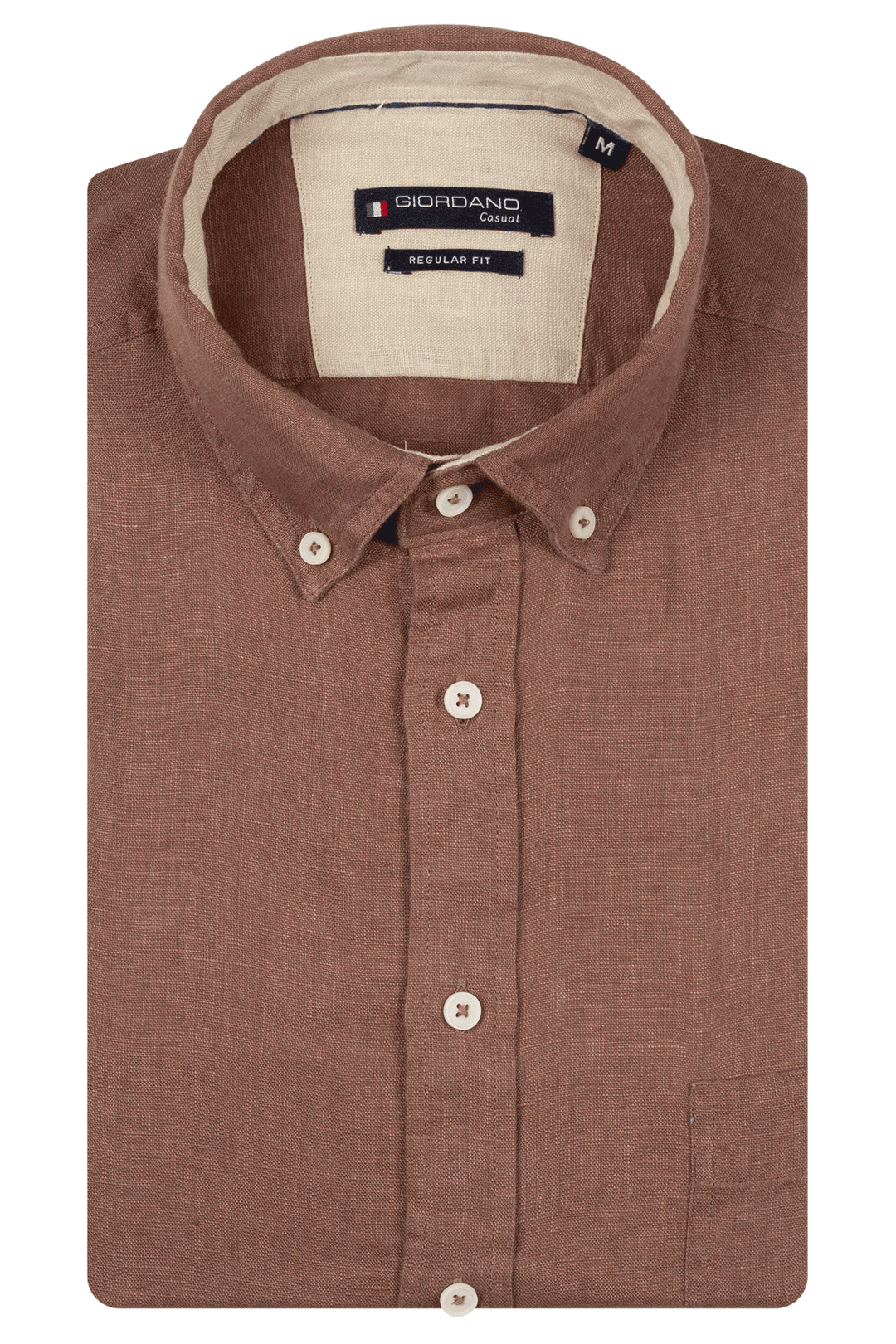 Giordano Ivy Linen Shirt - Brown
