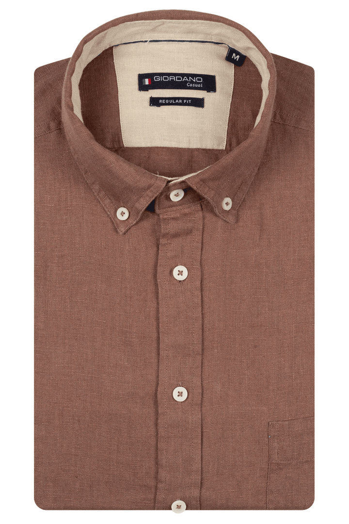 Giordano Ivy Linen Shirt - Brown