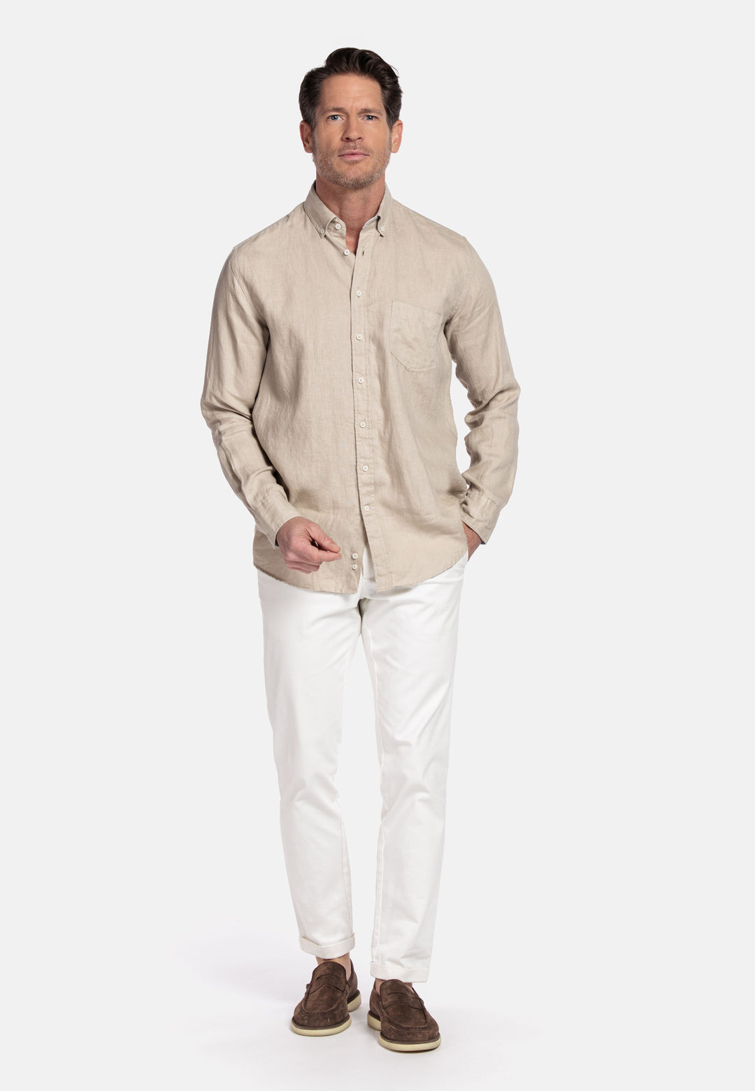 Giordano Ivy Linen Shirt - Beige