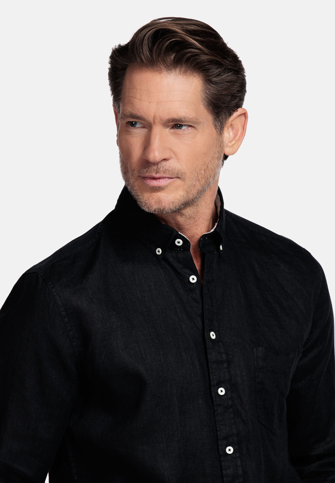 Giordano Ivy Linen Shirt - Black