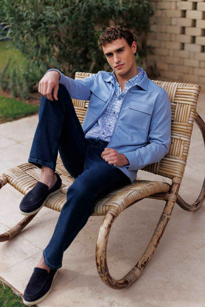 Giordano Ivy Graphic Print Shirt - Blue