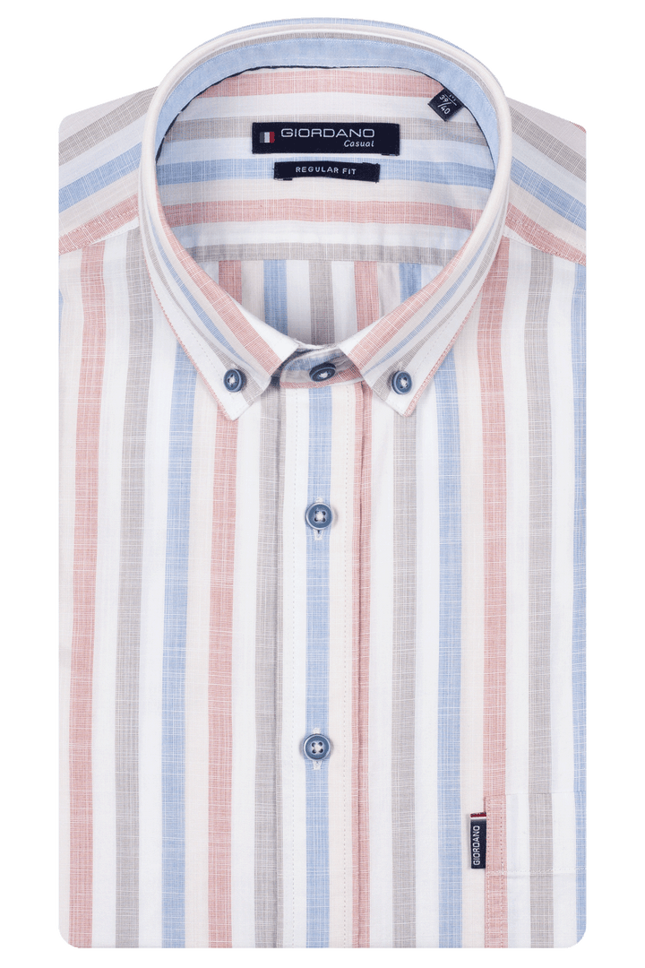 Giordano Ivy Striped Shirt - Red