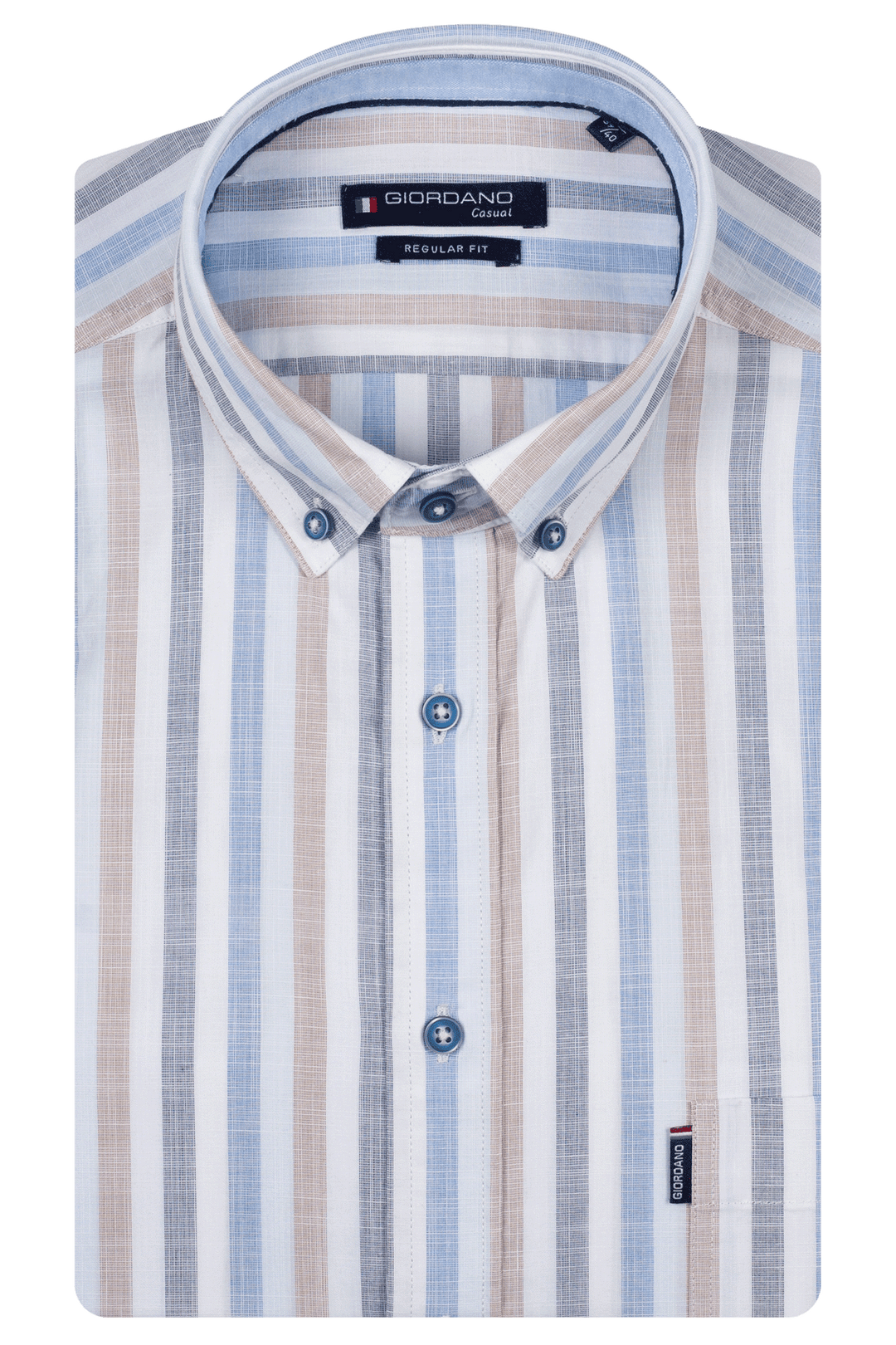 Giordano Ivy Striped Shirt - Blue