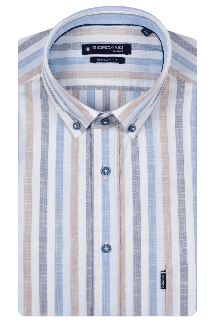 Giordano Ivy Striped Shirt - Blue