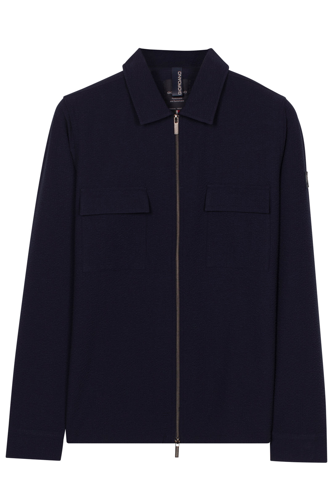 Giordano Vercelli Seersucker Overshirt - Blue
