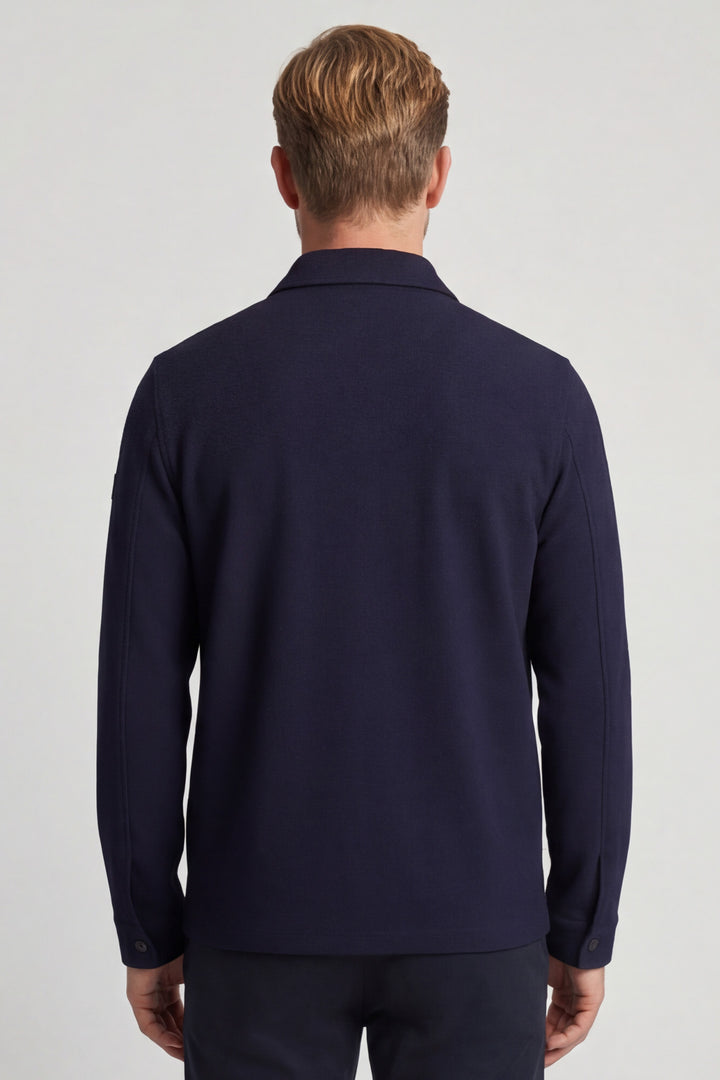 Giordano Vercelli Seersucker Overshirt - Blue